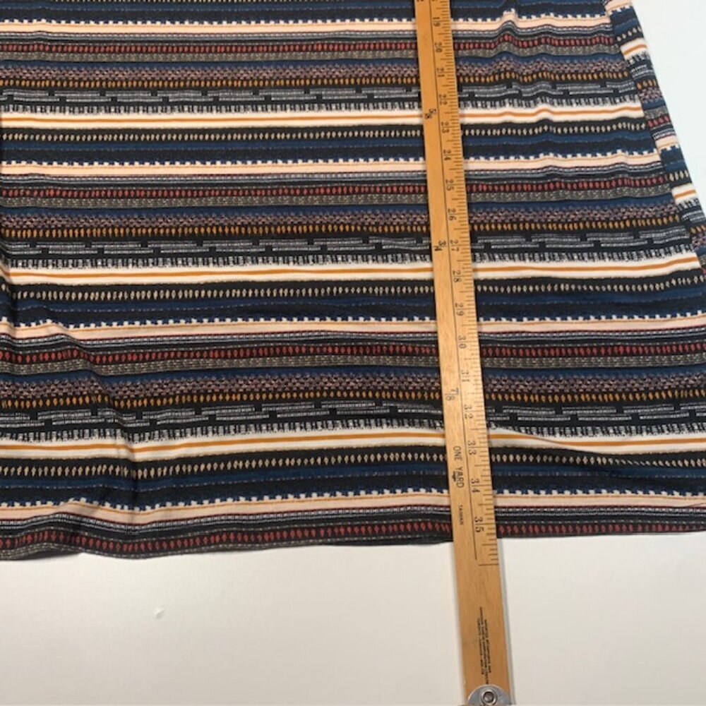 Lily Morgan XL Geometric Stripe Midi Skirt Stretch A-Line Pull On - Picture 3 of 8